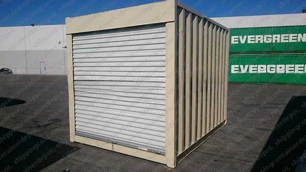 Refurbished 10ft used shipping container with roll-up door
