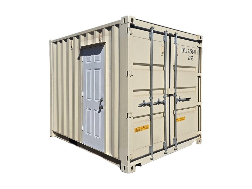 10ft high cube shipping container with man door