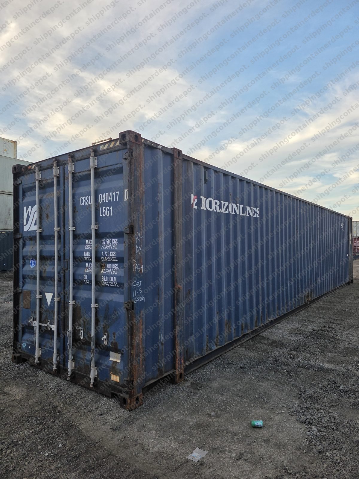 45ft high cube wind and water tight container