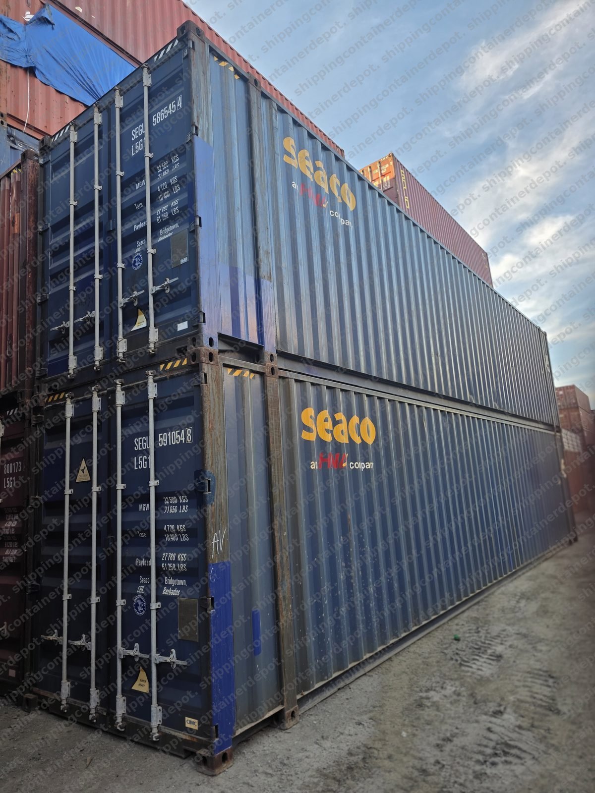 Used 45ft high cube cargo worthy shipping containers