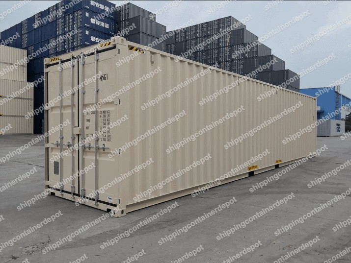 New 40ft one-trip container in depot
